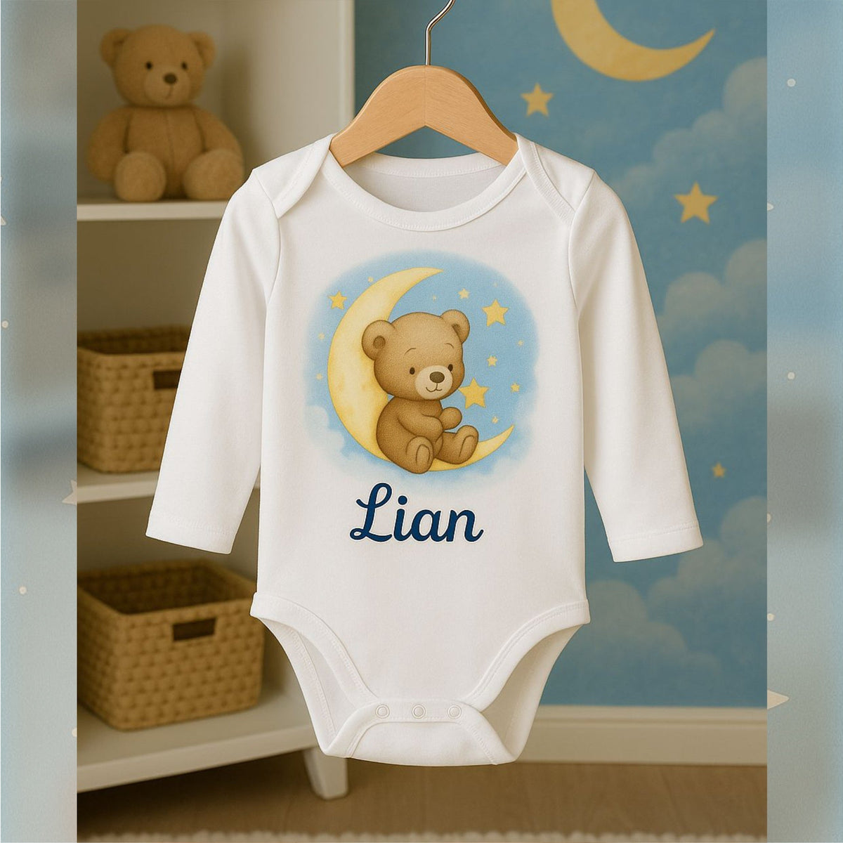 Baby Body personalisiert mit Name – Süsses Geschenk zur Geburt - eilstore.com