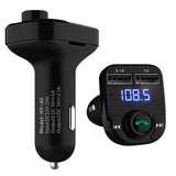 Car MP3 Audio Player Bluetooth Car Kit FM Transmitter Handsfree Calling 5V 4.1A Dual USB Car Charger Phone Charger - eilstore.com