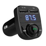 Car MP3 Audio Player Bluetooth Car Kit FM Transmitter Handsfree Calling 5V 4.1A Dual USB Car Charger Phone Charger - eilstore.com