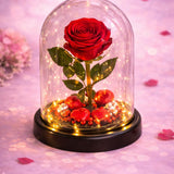 Ewige Rose im Glas – Romantisches Lichtarrangement - eilstore.com