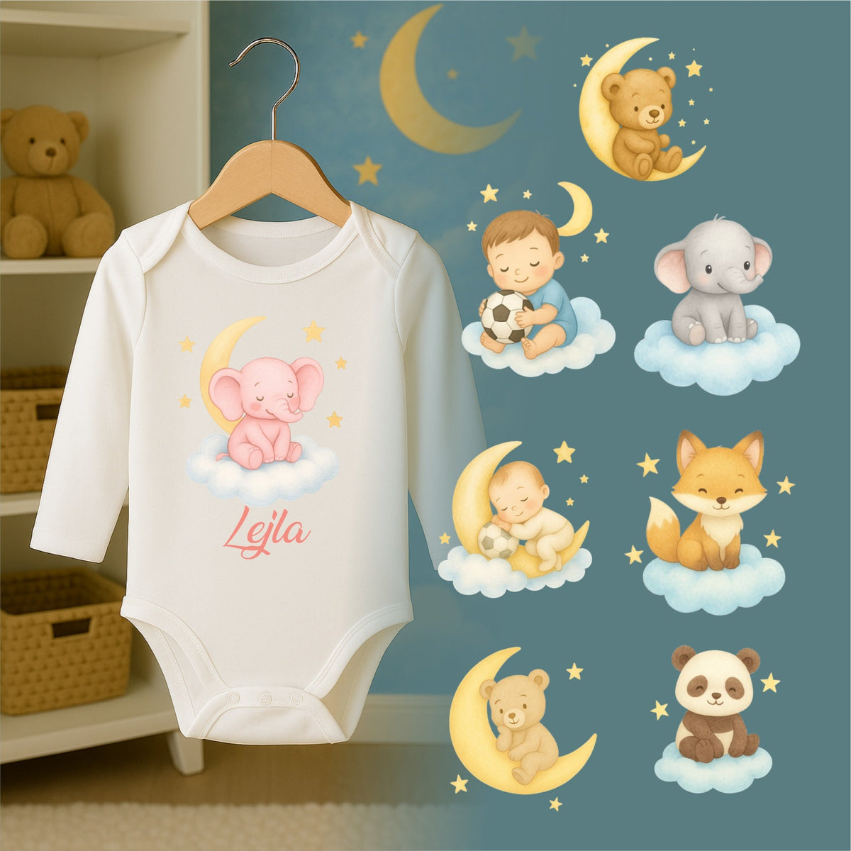 Personalisierter Babystrampler – Mit Name & süssem Motiv - eilstore.com