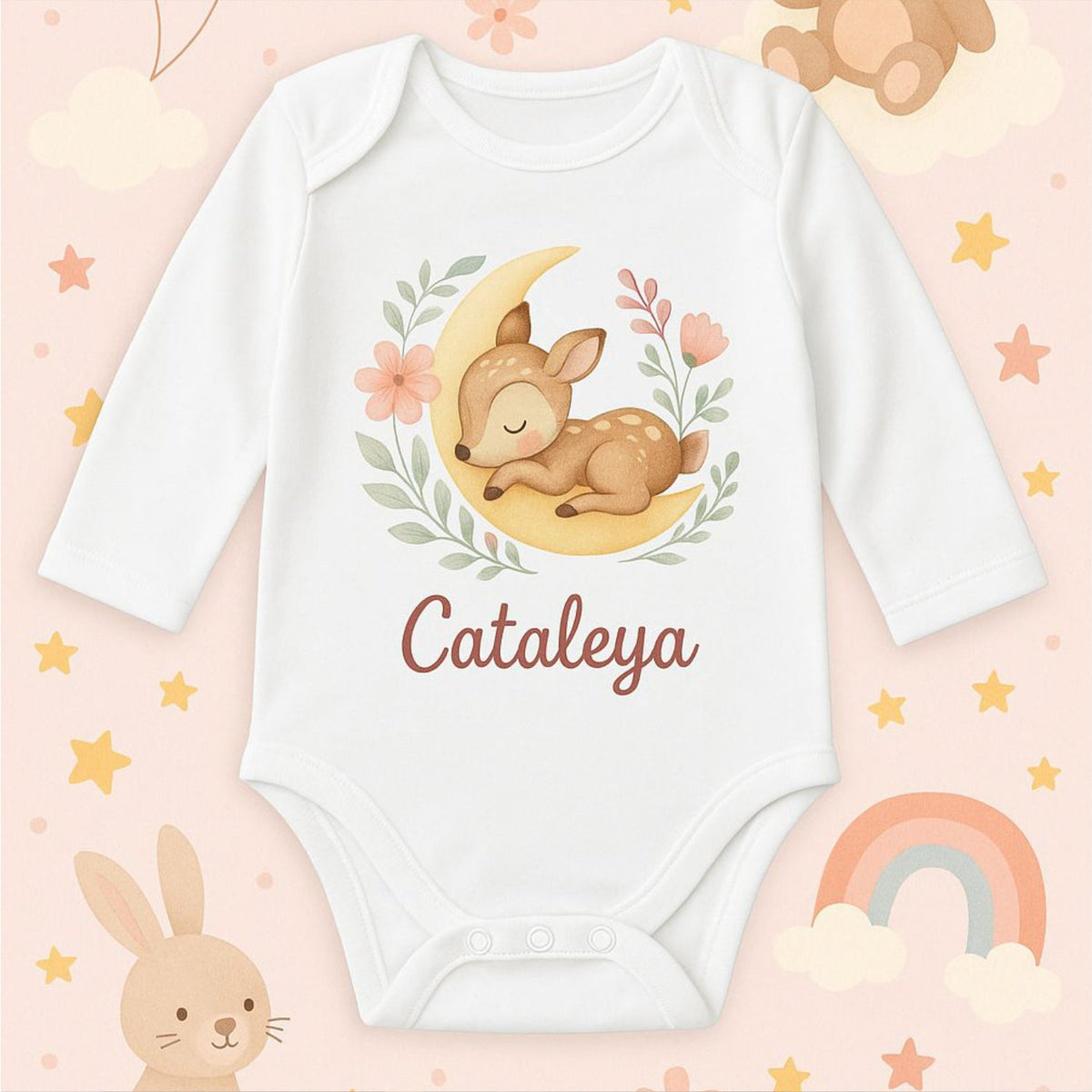 Personalisierter Babystrampler – Mit Name & süssem Motiv - eilstore.com