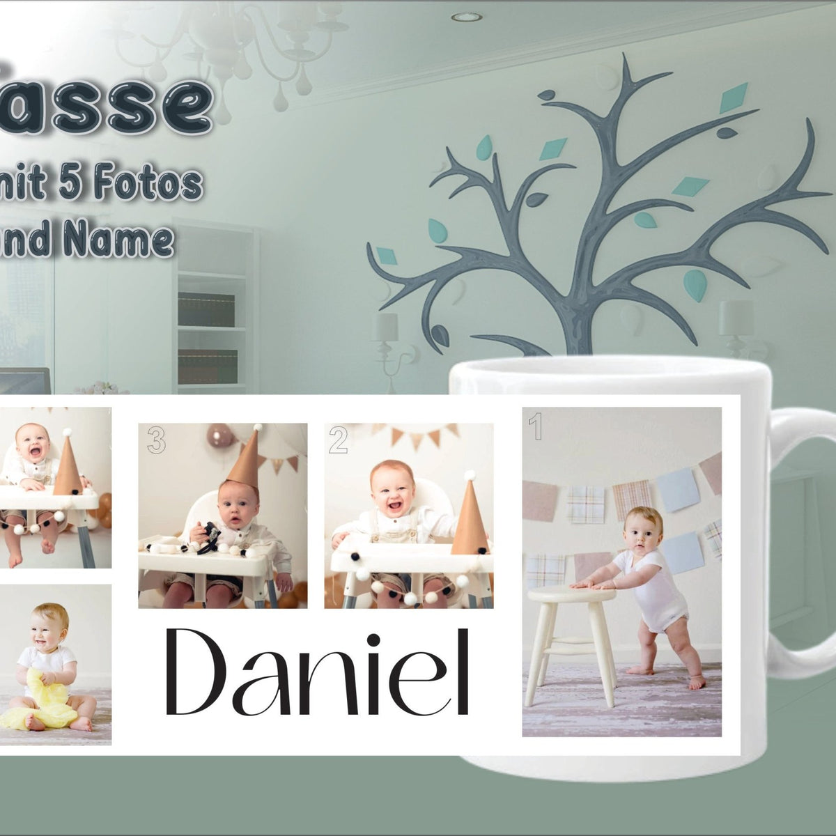 Tasse mit Fotos und Name - eilstore.com